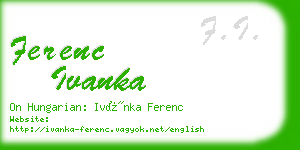 ferenc ivanka business card